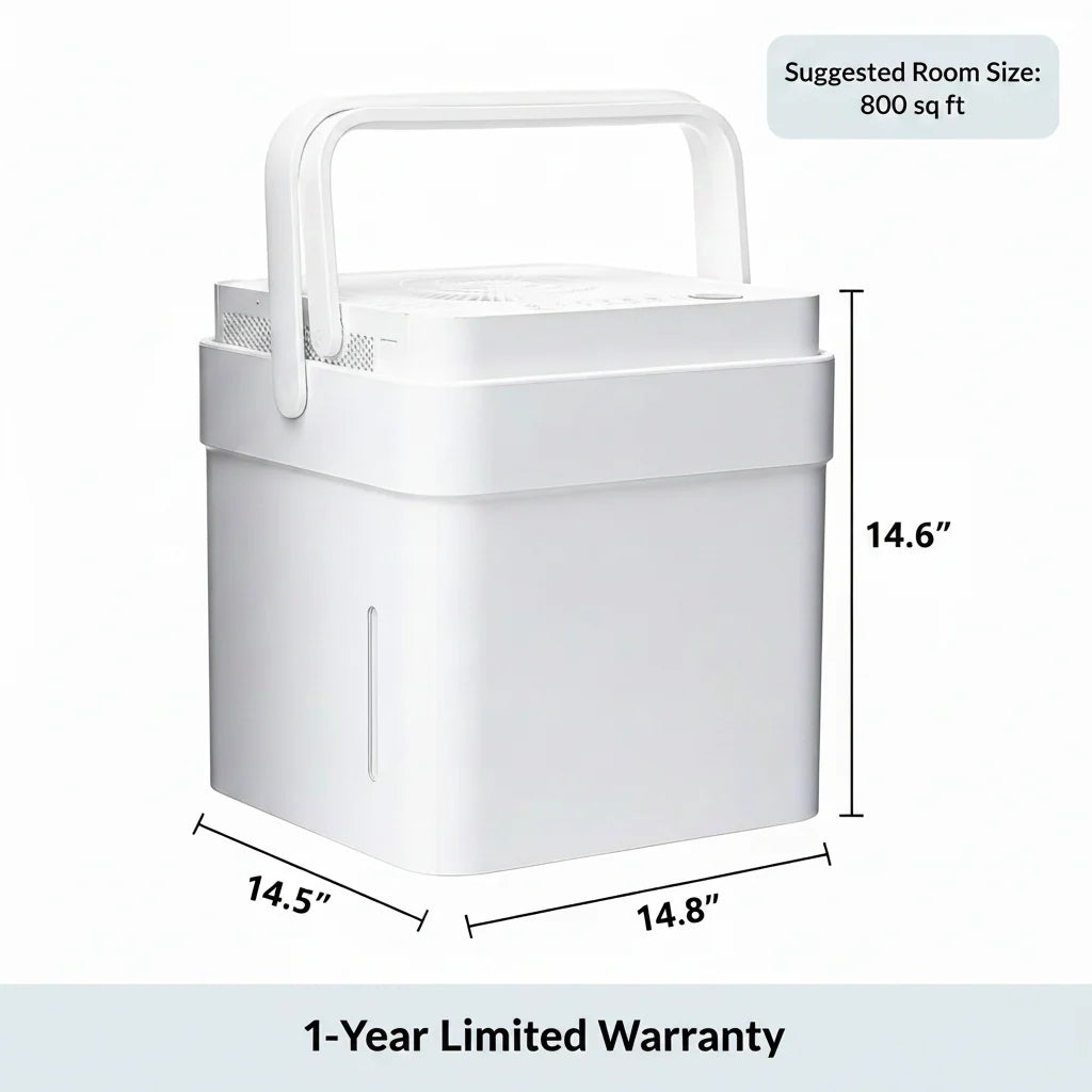 Dehumidifier for Large Spaces with 50 Pint Daily Moisture Removal, Wi-Fi Control, Lift-and-Twist Design and Pump