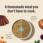 Dehydrated Grain Free Beef Dog Food for Complete Meals, Toppers, or Enrichment Serving in Four Sizes