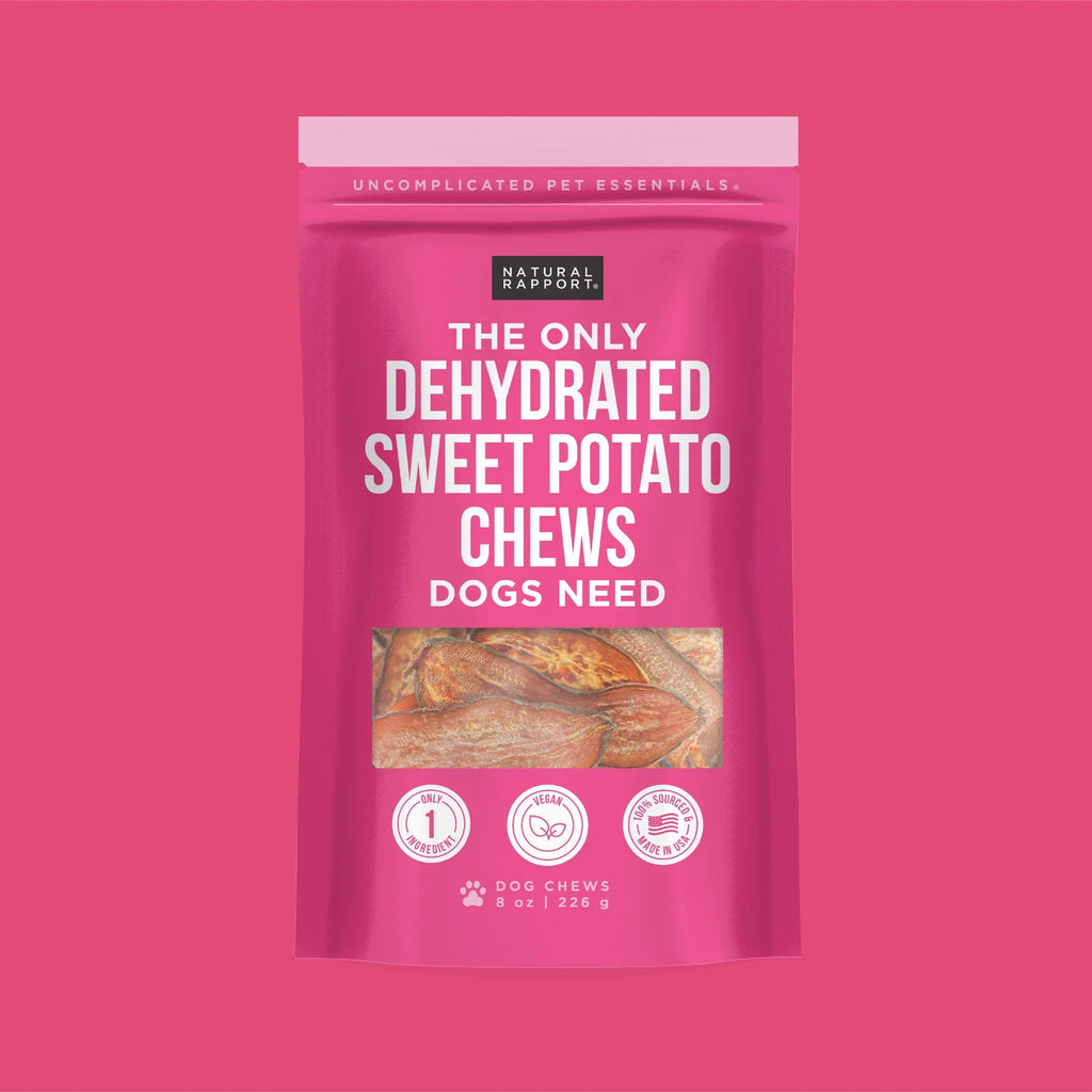 Dehydrated Sweet Potato Dog Treats, 8 oz