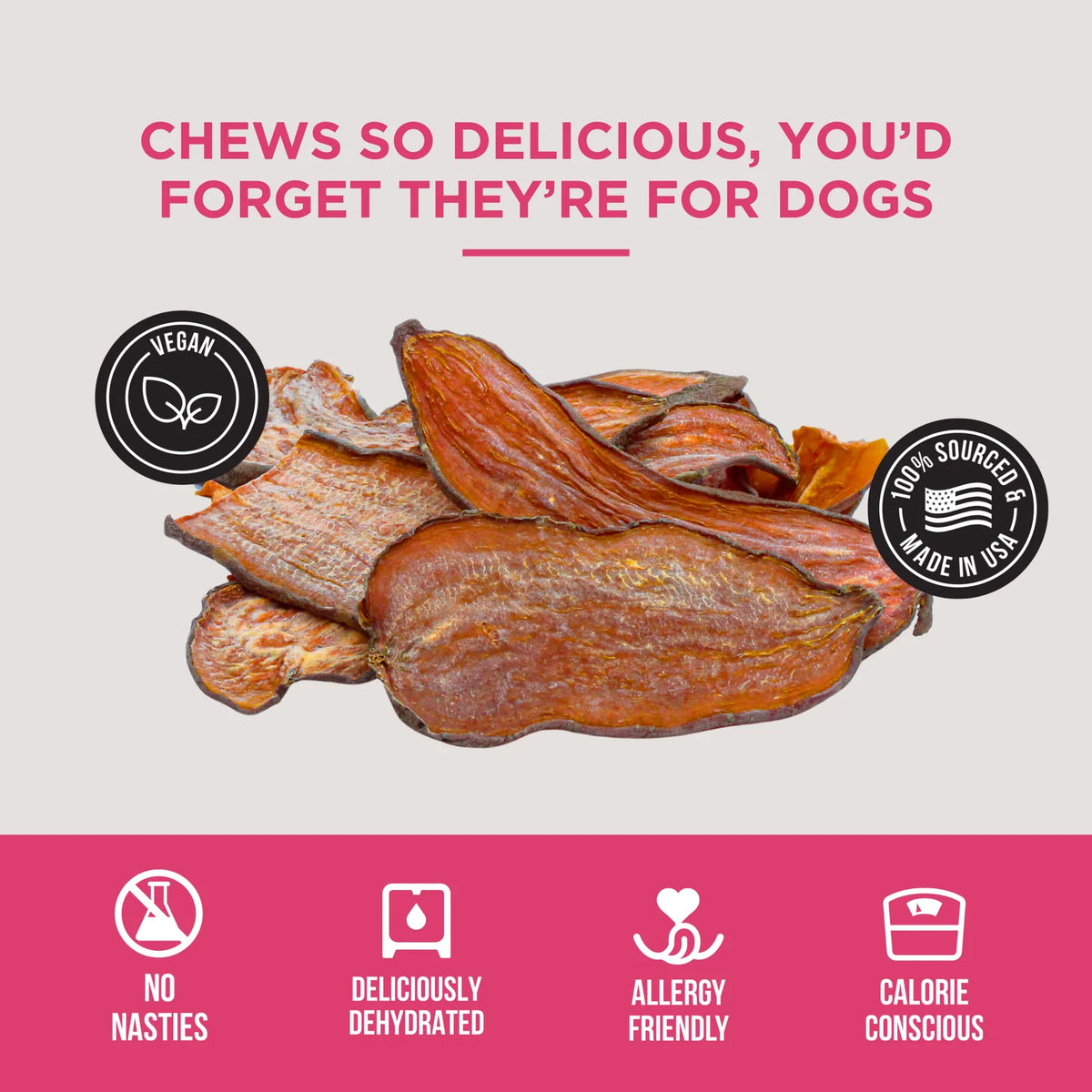 Dehydrated Sweet Potato Dog Treats