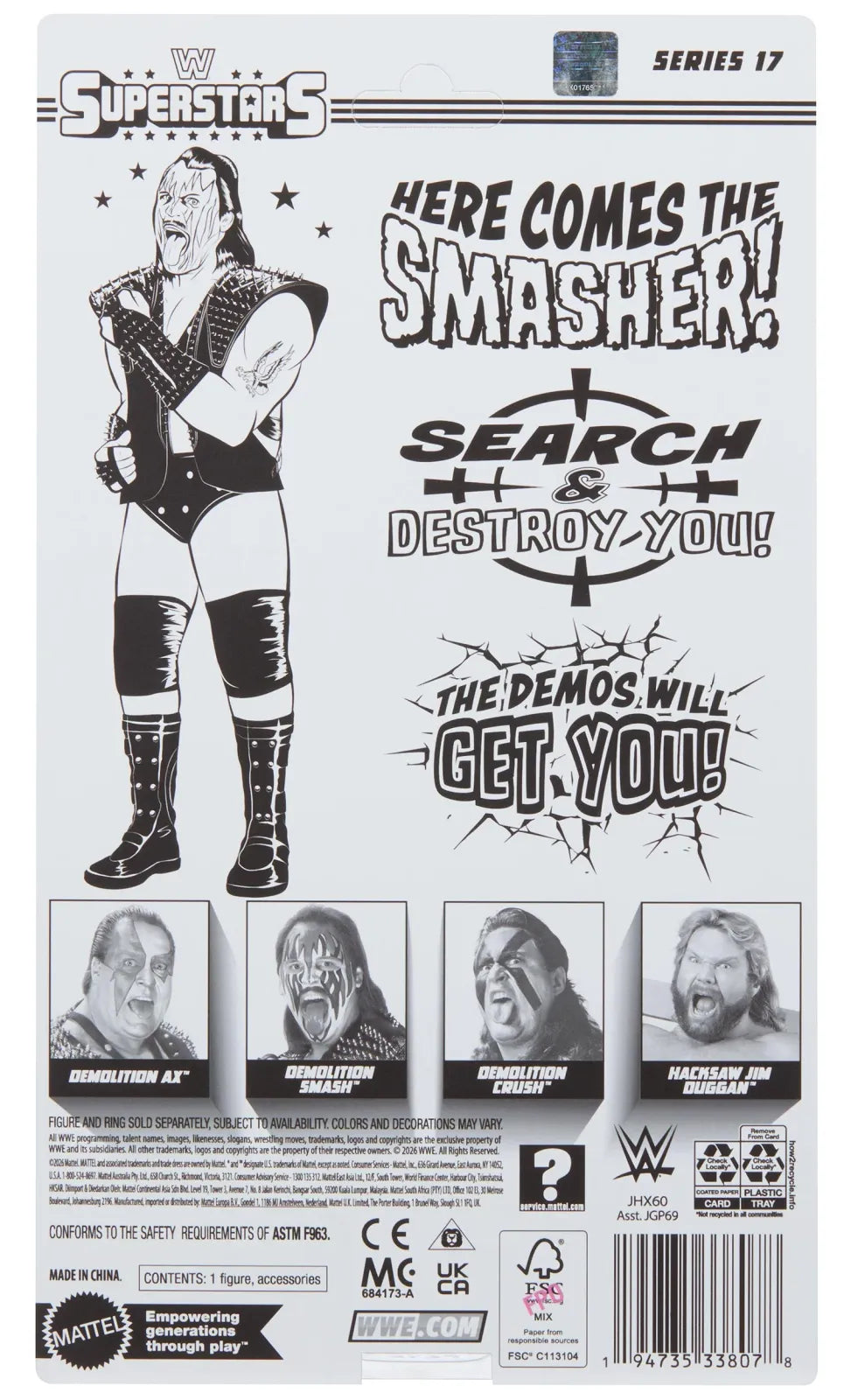 Demolition Smash Wrestling Action Figure, Superstars Series #17