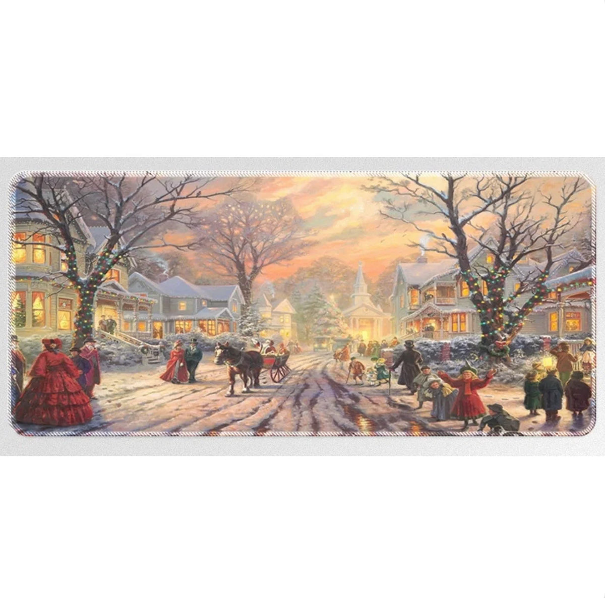 Desk Pad Mat 80 x 40 cm PVC Work Surface Protector with Color for Desks and Tables · 80 x 40 cm work surface — Christmas City