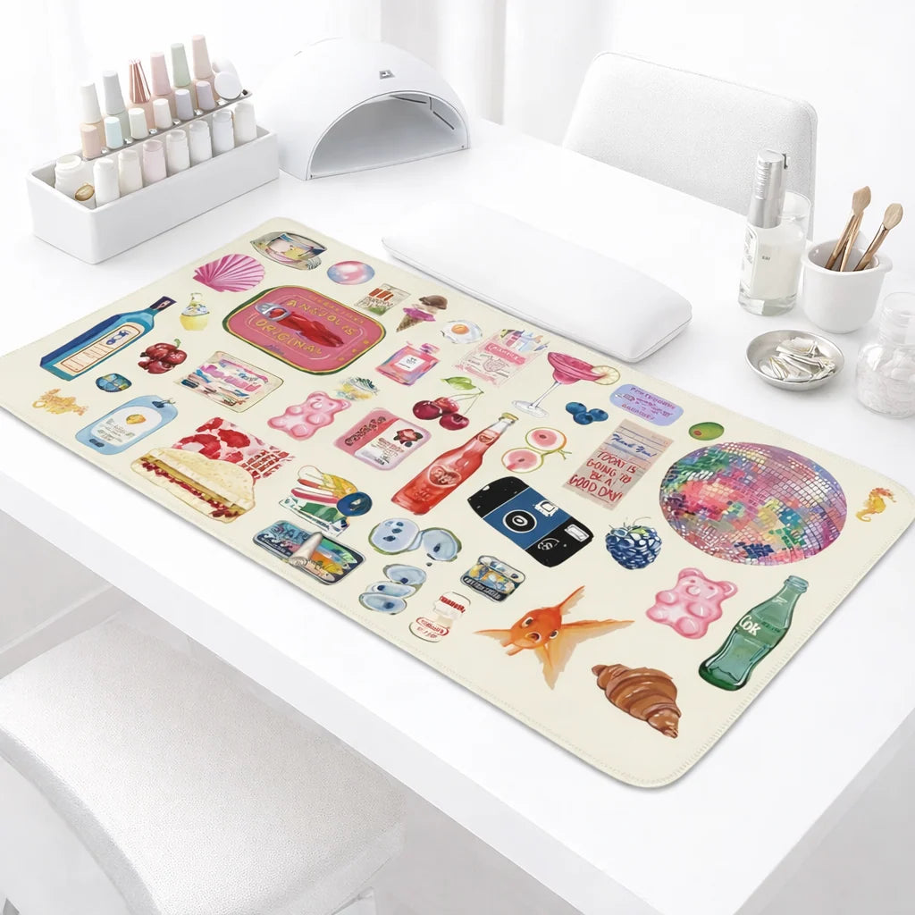 Desk Pad Mat 80 x 40 cm PVC Work Surface Protector with Color for Desks and Tables · 80 x 40 cm work surface — Ibiza Summer