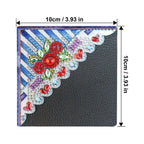 Diamond Painting Corner Bookmarks in a Set of 4 Triangle Designs to Complete and Use While Reading