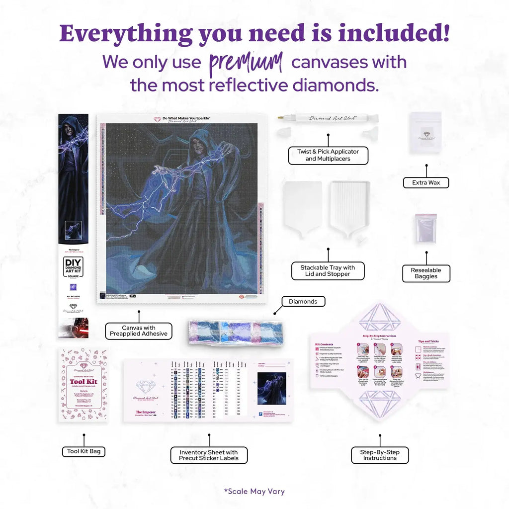Diamond Painting Kit of The Emperor on a Large Full-Drill Canvas