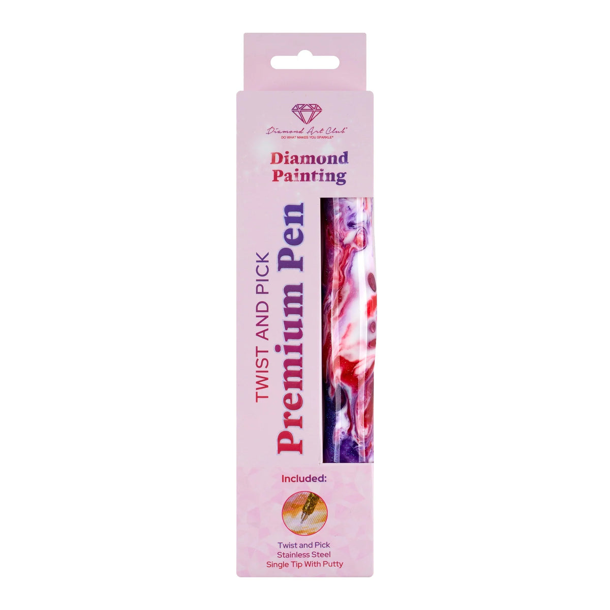 Diamond Painting Pen in Magenta and Violet Celestial Swirl