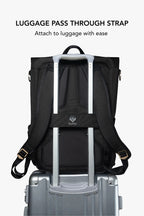 Diaper Backpack and Changing Wallet Bundle in Mid(dle of the)night Black with 10 Pockets and Packing Pouches