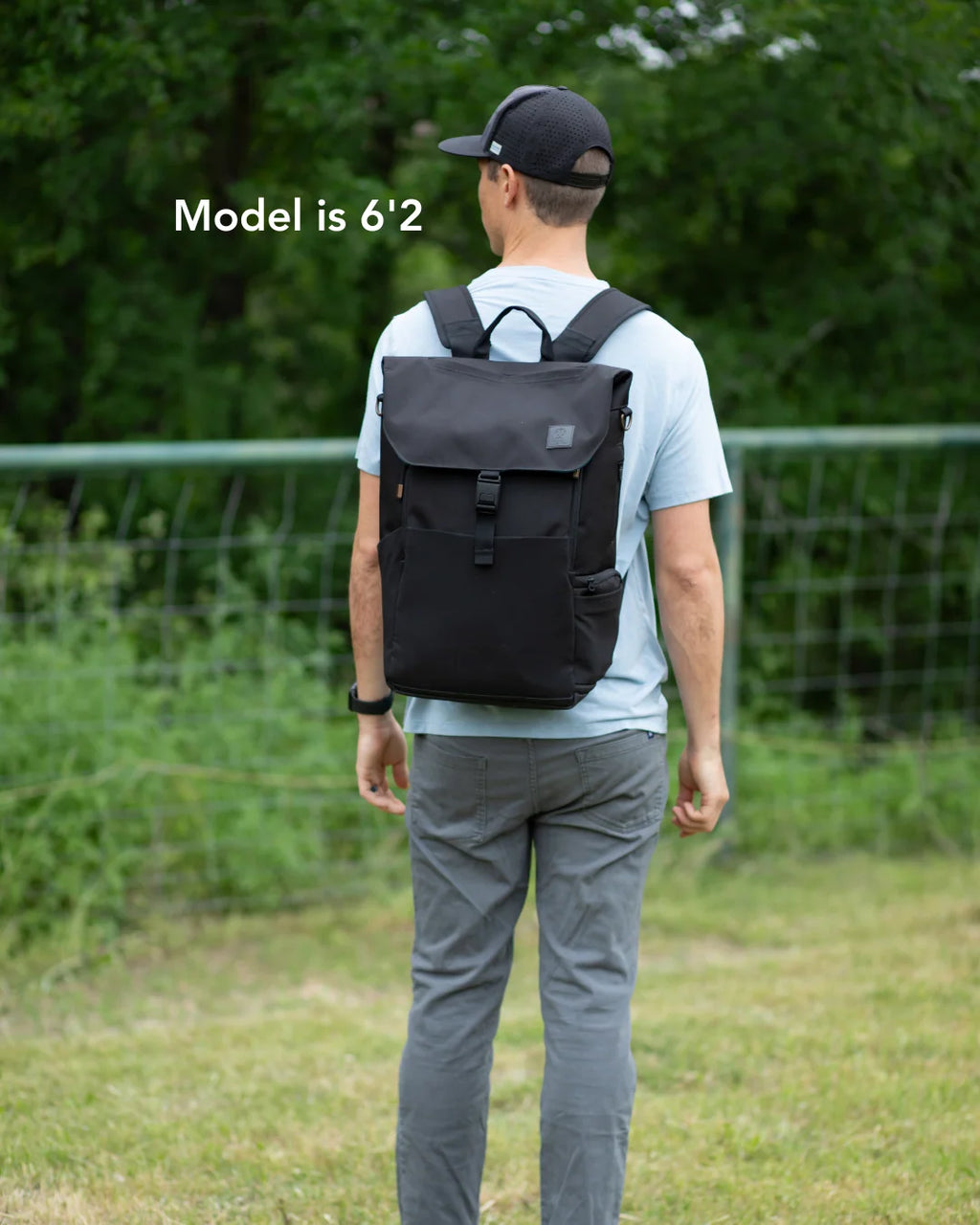 Diaper Backpack and Changing Wallet Bundle in Mid(dle of the)night Black with 10 Pockets and Packing Pouches