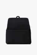 Diaper Backpack in Black Nylon for Everyday Carry with a Magnetic Wipes Pocket and Removable Stroller Straps