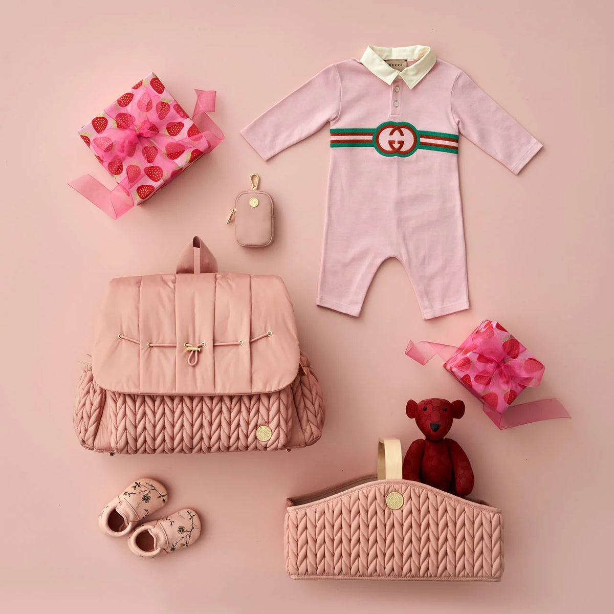 Diaper Backpack in Dusty Rose