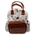 Diaper Bag Backpack in Pink and White Western Print