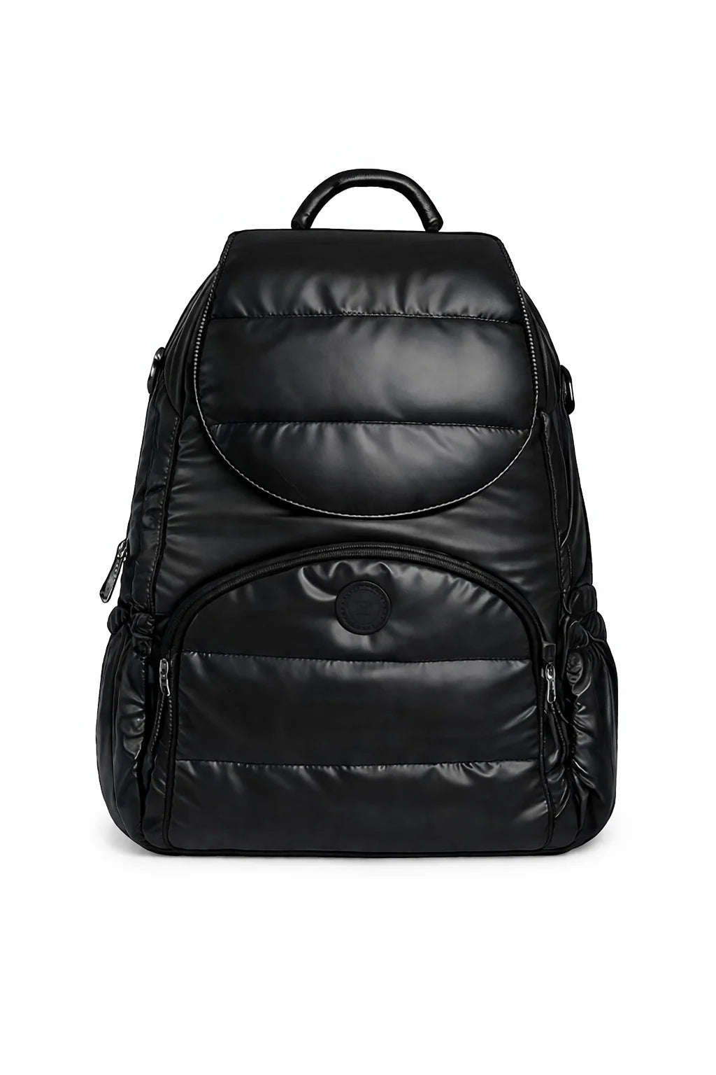 Diaper Bag Backpack with a Full-Unzip Fold-Over Front and Insulated Bottle Holders for Daily Outings — Jet