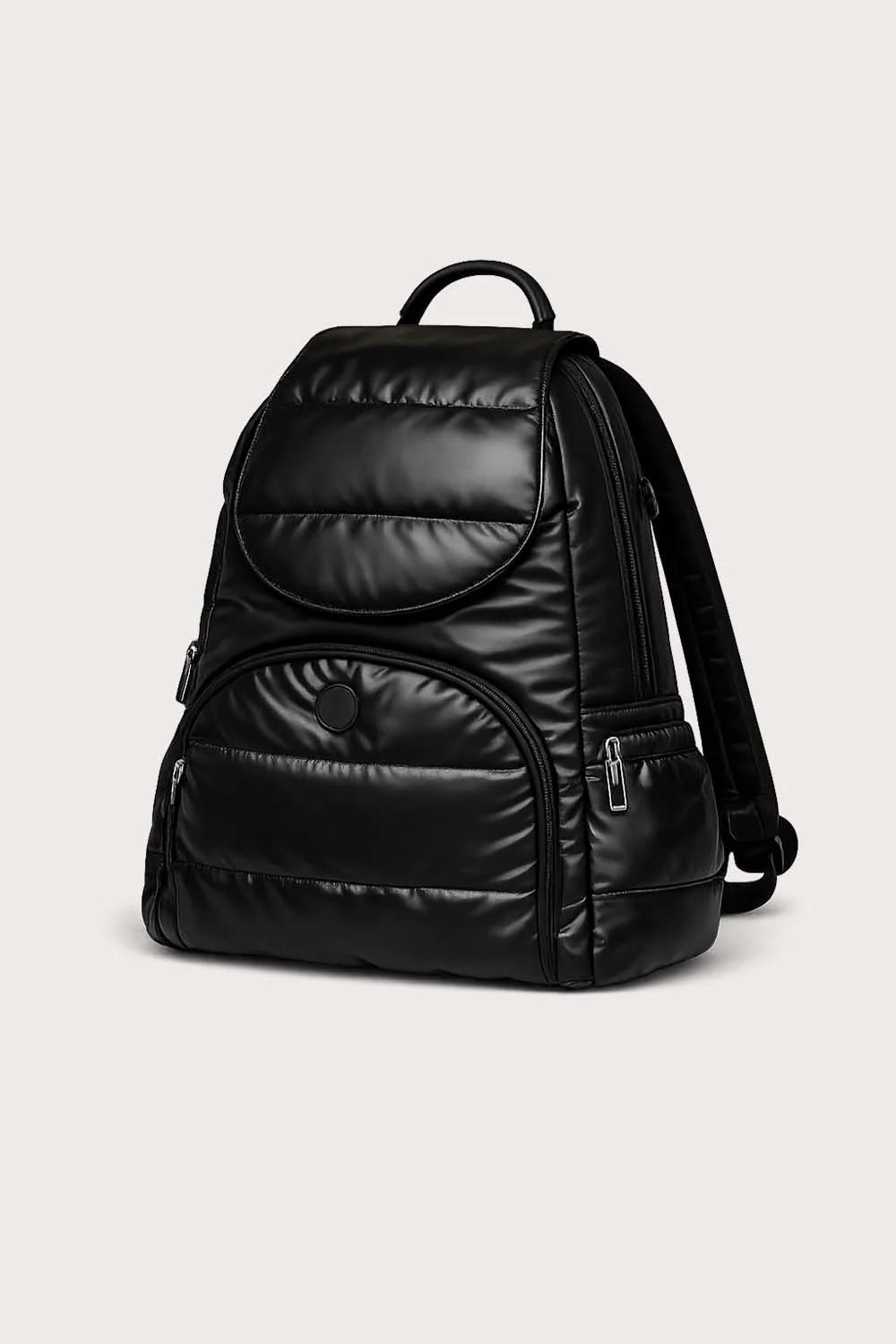 Diaper Bag Backpack with a Full-Unzip Fold-Over Front and Insulated Bottle Holders for Daily Outings