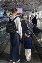 Diaper Bag Backpack with a Full-Unzip Fold-Over Front and Insulated Bottle Holders for Daily Outings