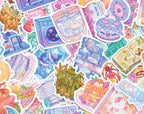 Die-Cut Sticker Surprise Pack of 5 Random Waterproof Stickers with a Matte Finish for Journaling