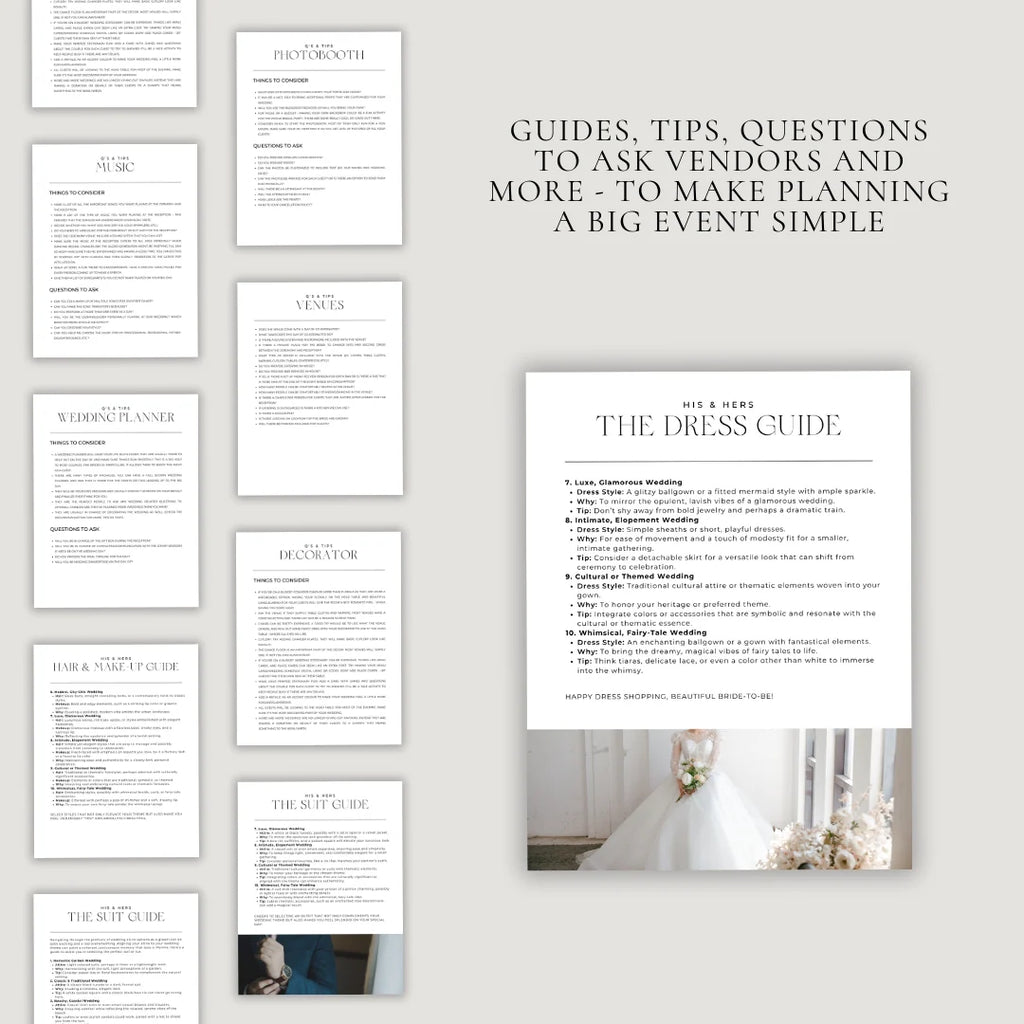 Digital Wedding Planner with 200+ Customizable Pages for Budget Tracking and Wedding Day Timelines