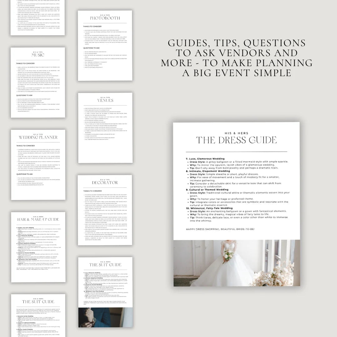 Digital Wedding Planner with 200+ Customizable Pages for Budget Tracking and Wedding Day Timelines