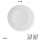 Dinner Plate Set of 4 in Pristine White