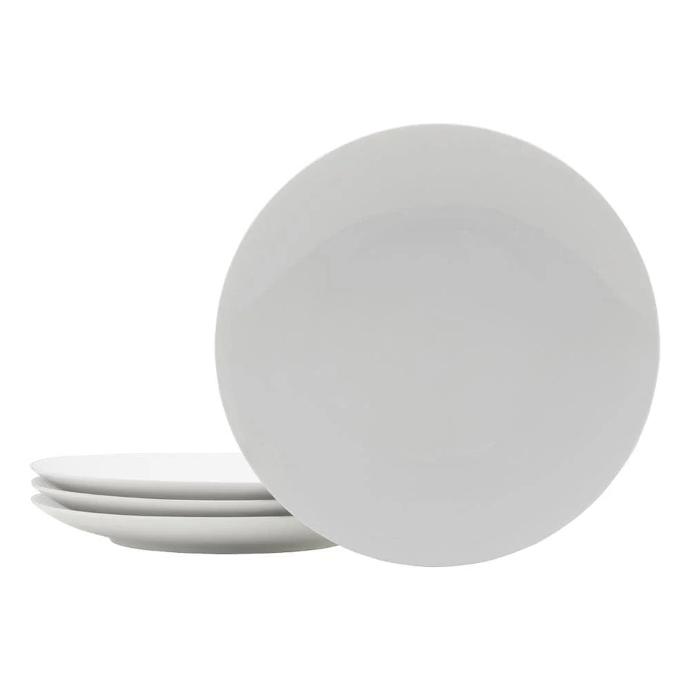 Dinner Plates in White Porcelain, Set of 4