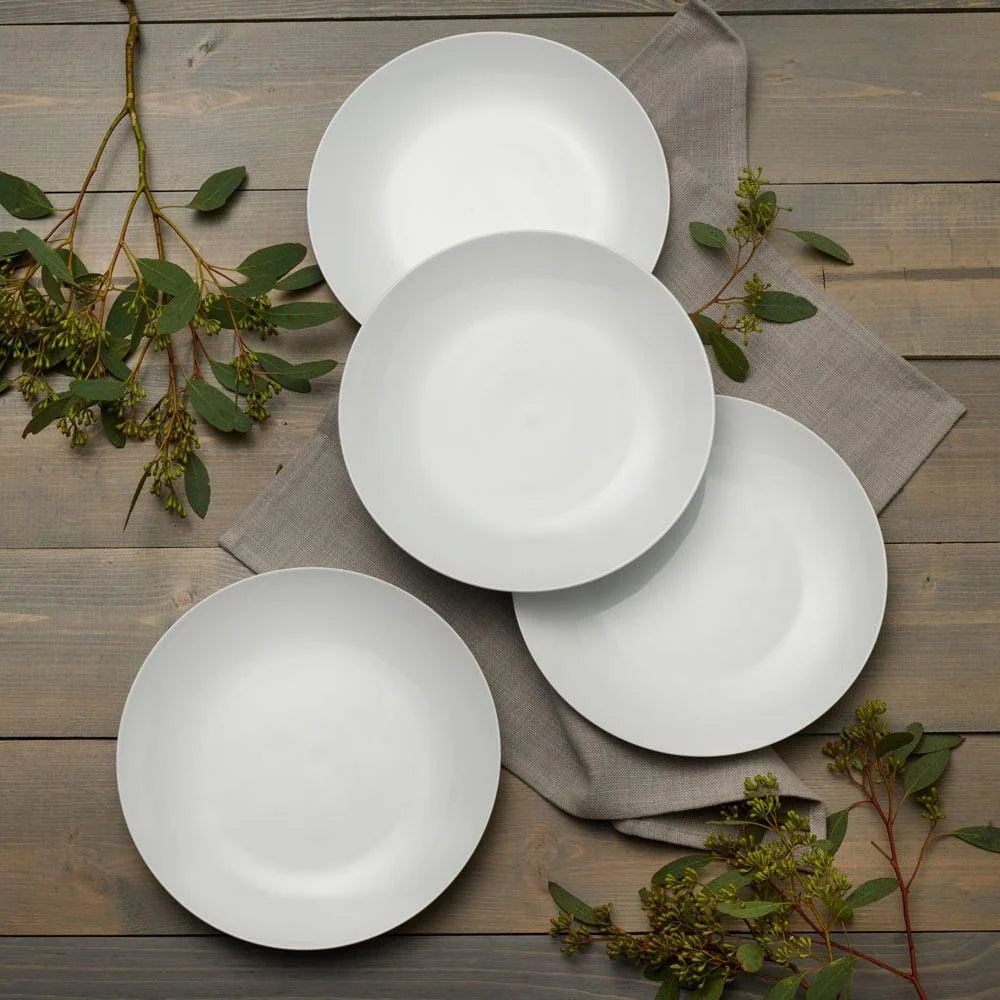 Dinner Plates in White Porcelain, Set of 4