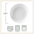 Dinner Plates in White Porcelain, Set of 4