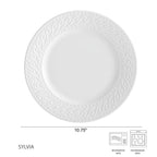 Dinner Plates in White Porcelain, Set of 4