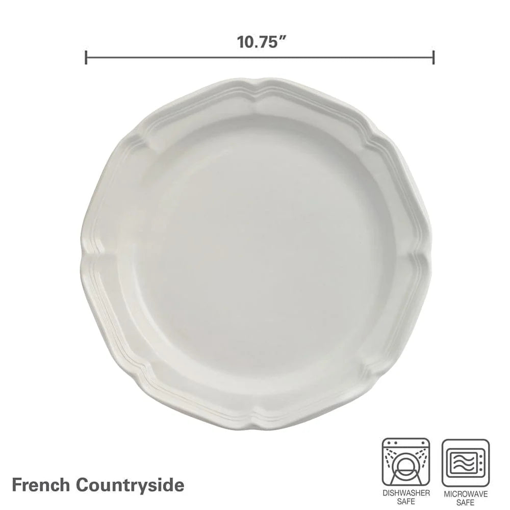 Dinner Plates Set of 4 in Rich Cream Stoneware