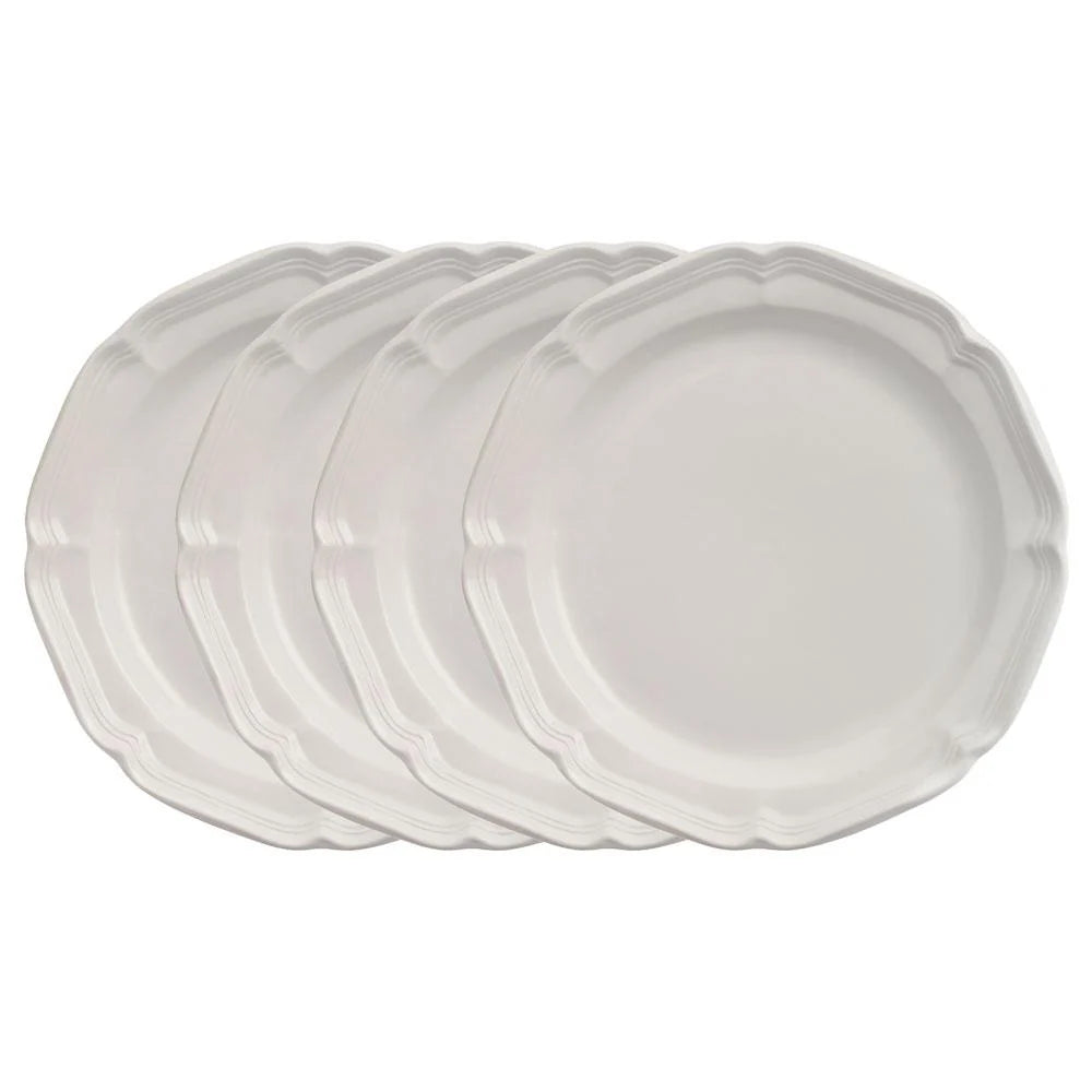 Dinner Plates Set of 4 in Rich Cream Stoneware