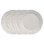 Dinner Plates Set of 4 in Rich Cream Stoneware