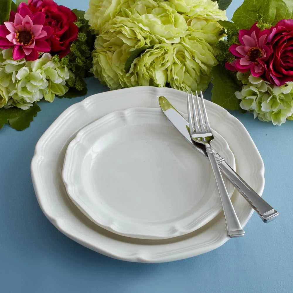 Dinner Plates Set of 4 in Rich Cream Stoneware