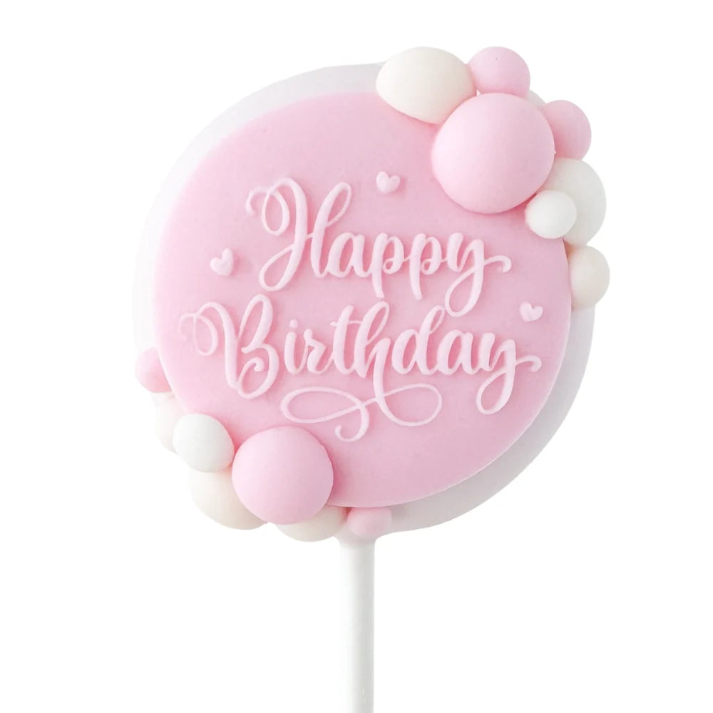 Disc Cake Pop Mold for Smooth, Flat Decorating Surfaces and Consistent Shapes in Lavender ABS Plastic