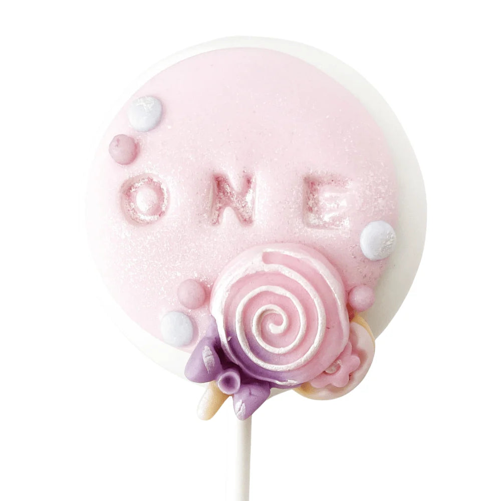 Disc Cake Pop Mold for Smooth, Flat Decorating Surfaces and Consistent Shapes in Lavender ABS Plastic