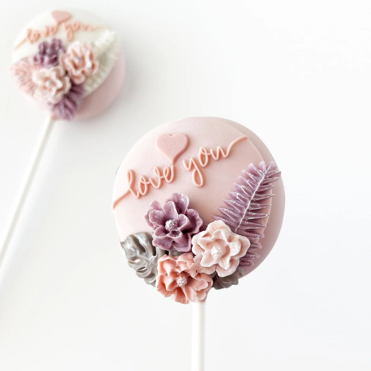 Disc Cake Pop Mold for Smooth, Flat Decorating Surfaces and Consistent Shapes in Lavender ABS Plastic