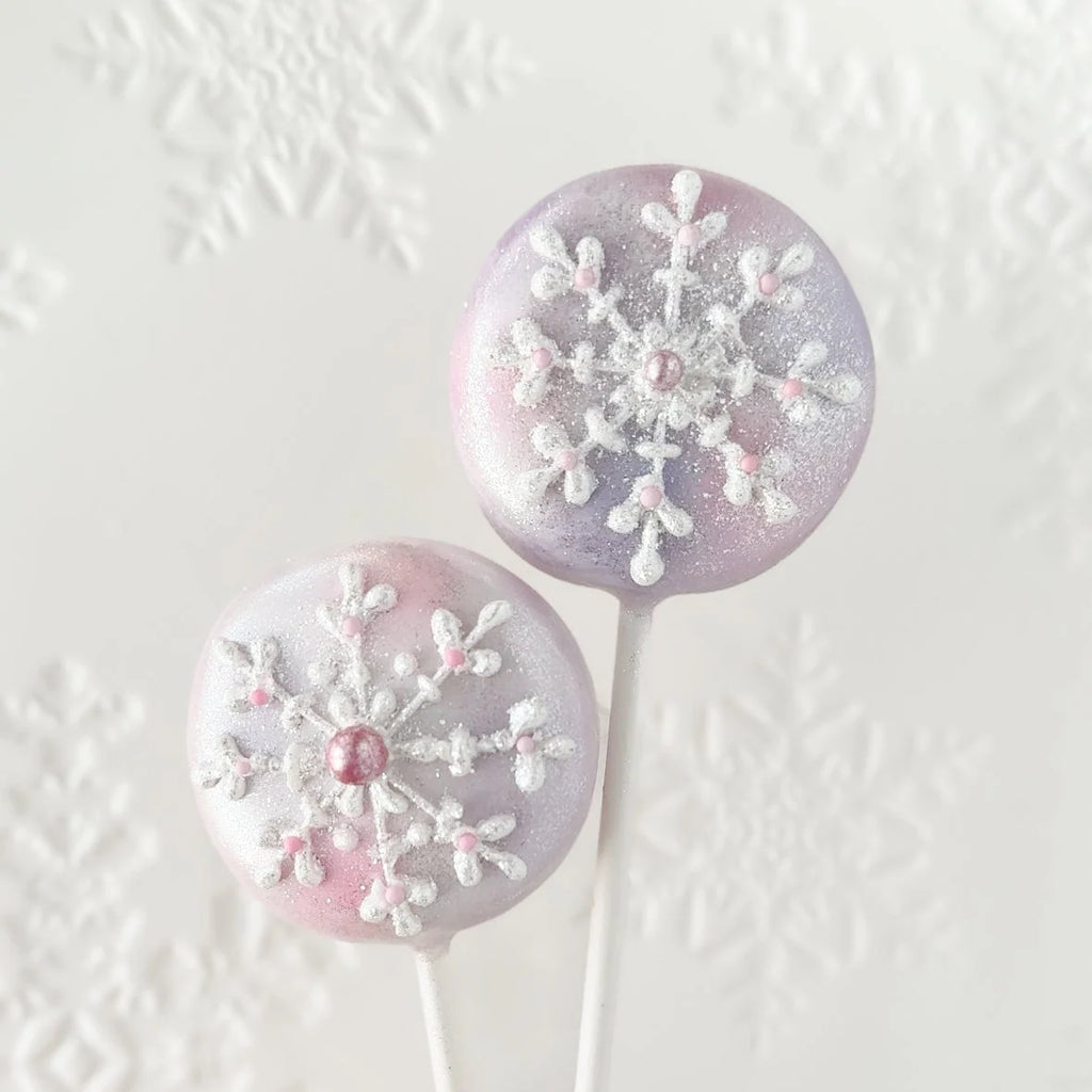 Disc Cake Pop Mold for Smooth, Flat Decorating Surfaces and Consistent Shapes in Lavender ABS Plastic