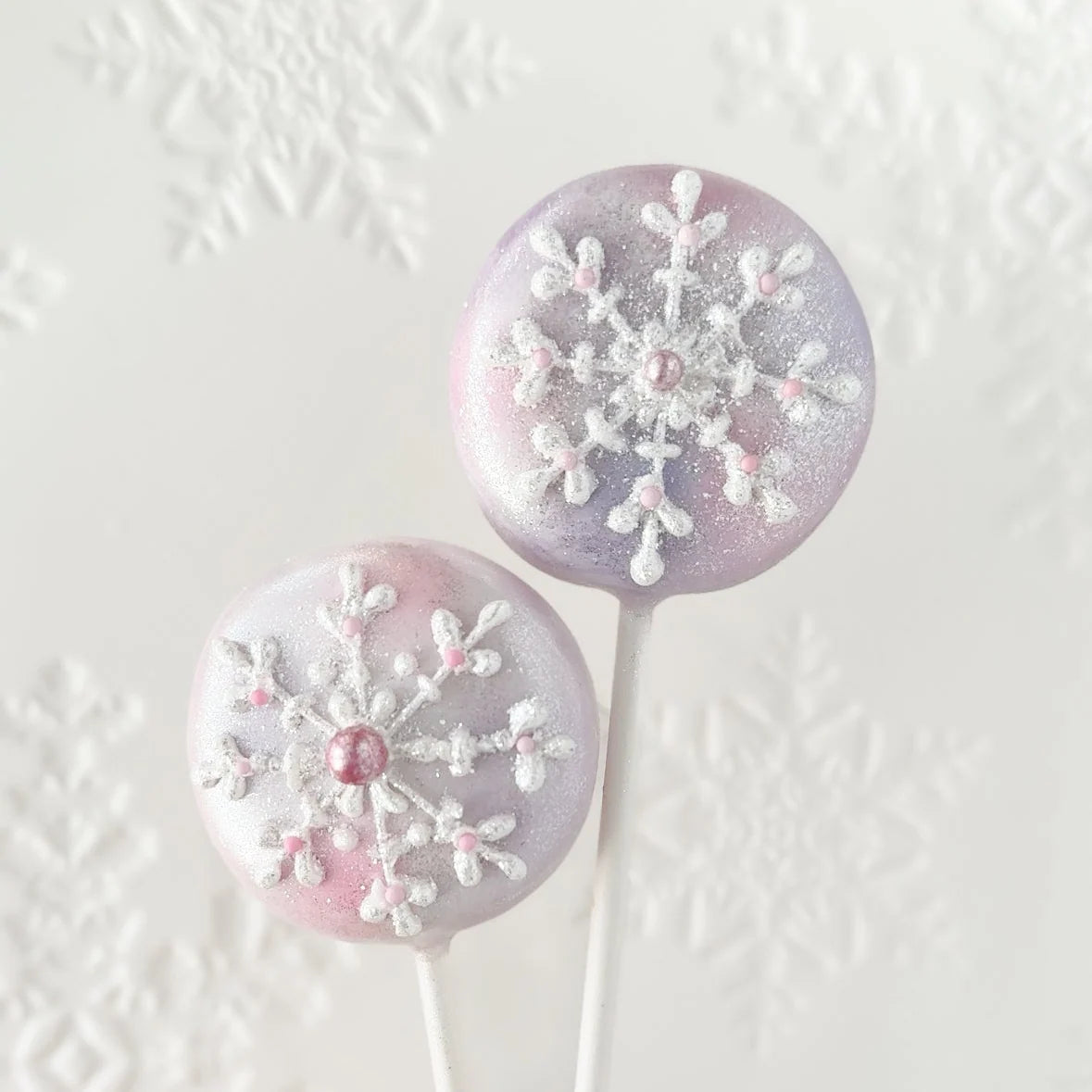 Disc Cake Pop Mold for Smooth, Flat Decorating Surfaces and Consistent Shapes in Lavender ABS Plastic