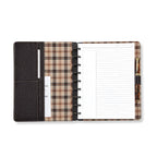 Discbound Leather Notebook with Fold-Back Cover, Card Pockets, Pen Loop and Junior to Letter Sizes