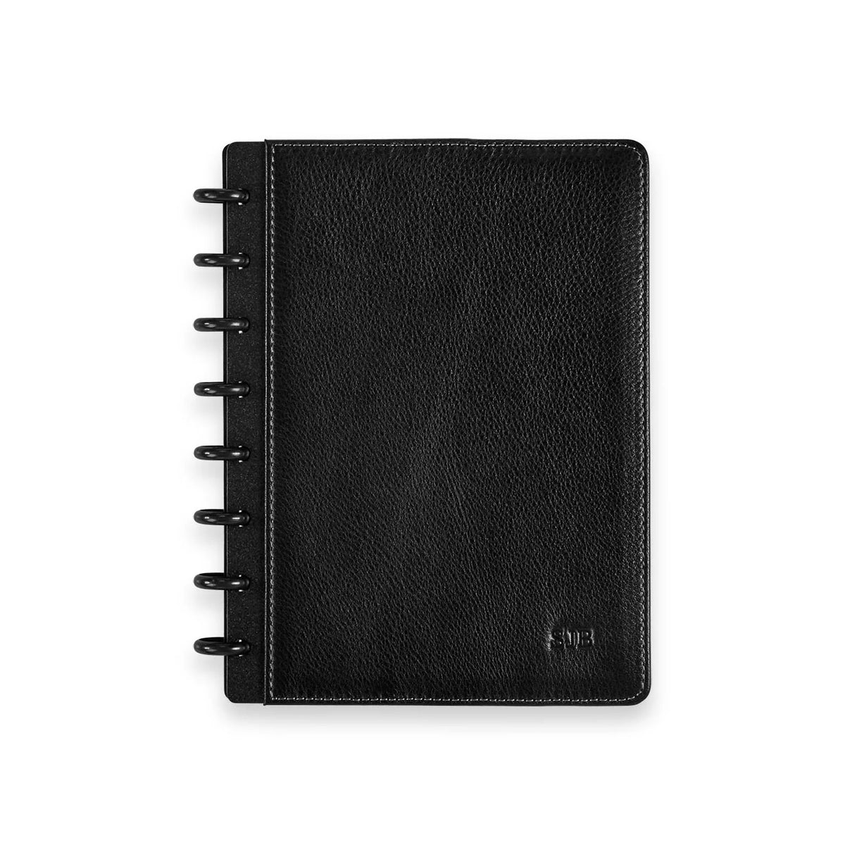 Discbound Leather Notebook with Fold-Back Cover, Card Pockets, Pen Loop and Junior to Letter Sizes