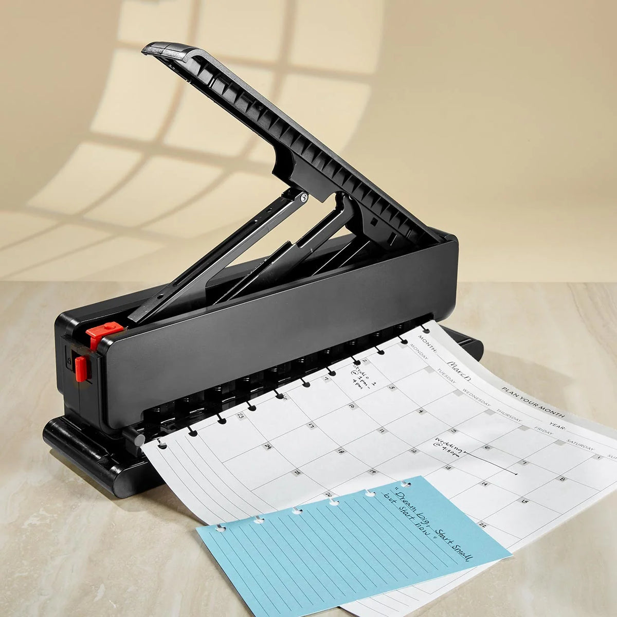 Discbound Notebook Punch for Circa-Style Organization, Heavy-Duty 15-Sheet Paper Punch for Everyday Planning