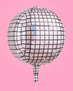 Disco Ball Balloons, 4-Pack of 22-Inch Iridescent Mirrored Foil