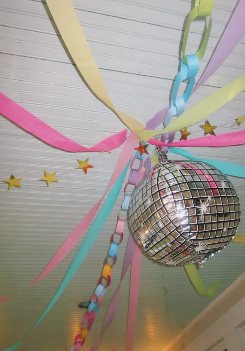Disco Ball Balloons, 4-Pack of 22-Inch Iridescent Mirrored Foil