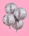 Disco Ball Balloons, 4-Pack of 22-Inch Iridescent Mirrored Foil