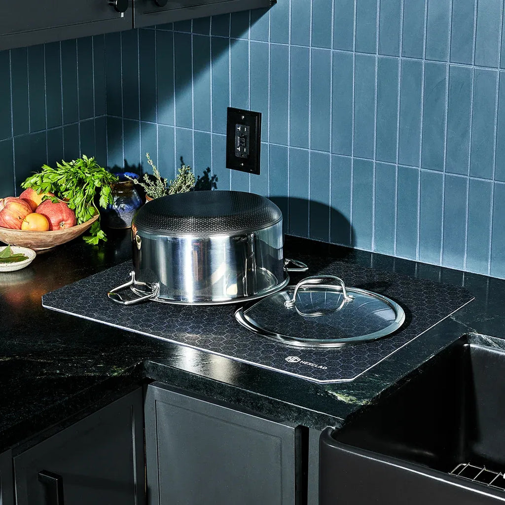Dish Drying Mat for Kitchen Counter, Absorbent Quick-Drying Surface with Waterproof Backing and Trim-to-Fit Design