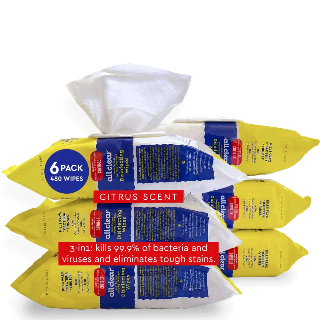 Disinfecting Wipes for Everyday Surface Cleaning, 80 Count per Pack with a Moisture-Lock Lid