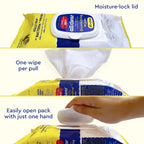 Disinfecting Wipes for Everyday Surface Cleaning, 80 Count per Pack with a Moisture-Lock Lid