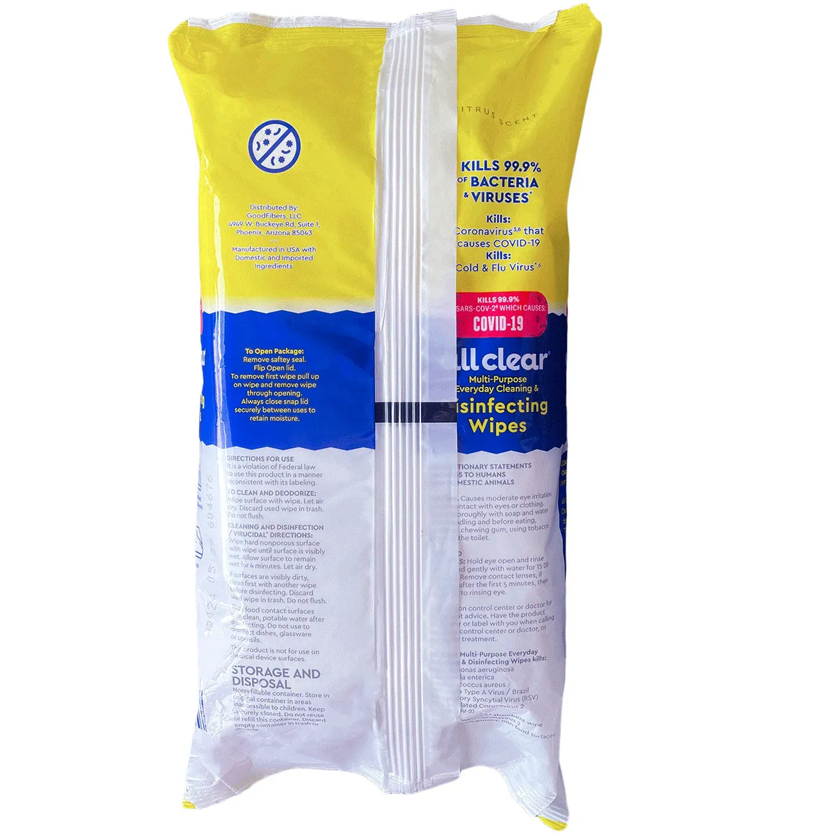Disinfecting Wipes for Everyday Surface Cleaning, 80 Count per Pack with a Moisture-Lock Lid
