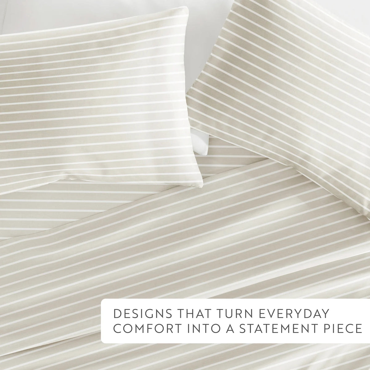 Distressed Awning Stripe 4-Piece Microfiber Sheet Set in Twin to California King Sizes · Bed Sheets