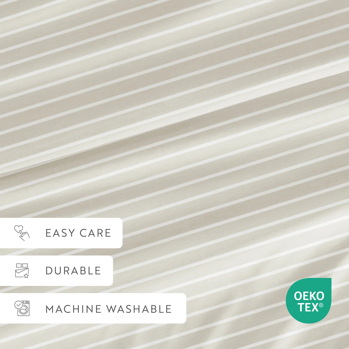 Distressed Awning Stripe 4-Piece Microfiber Sheet Set in Twin to California King Sizes · Bed Sheets