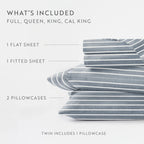 Distressed Awning Stripe 4-Piece Microfiber Sheet Set in Twin to California King Sizes · Bed Sheets