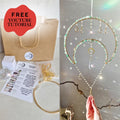 DIY Moon Suncatcher Kit with Crystal Beads, Prisms, Celestial Charms and 8-Inch Hoop · DIY suncatcher kit