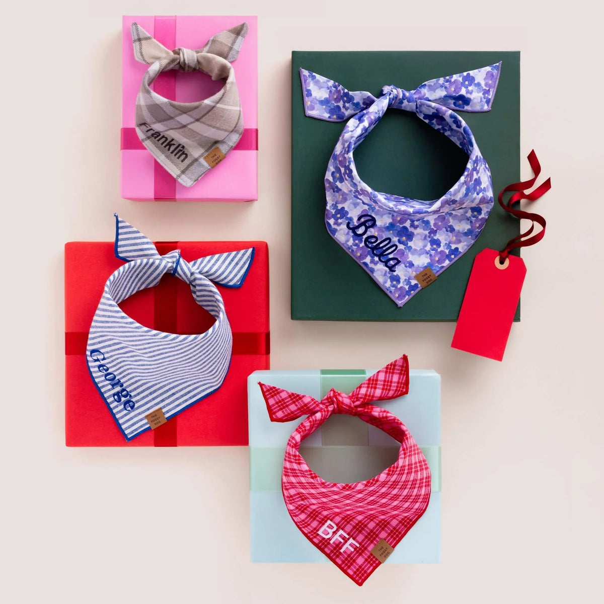 Dog Bandana in Lake Blue Stripe
